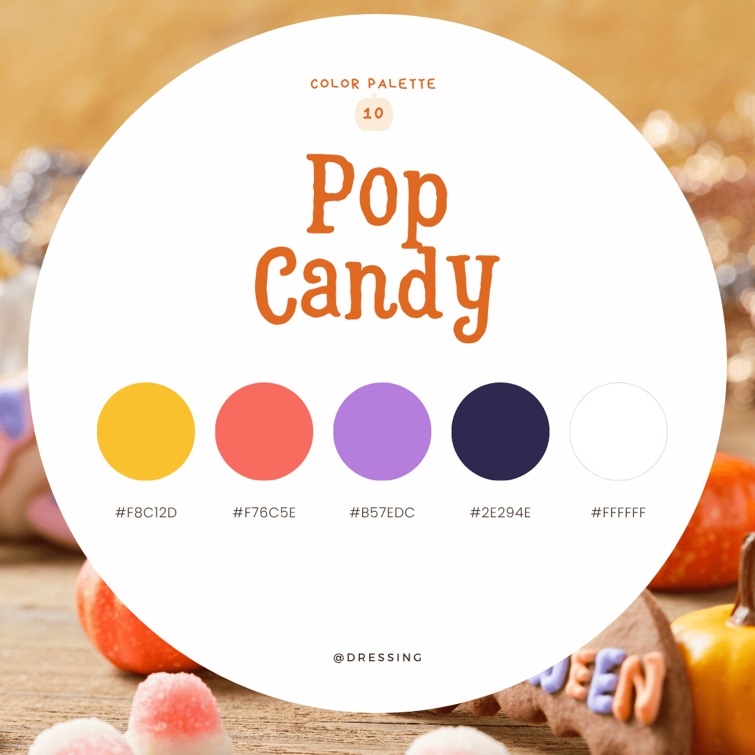 ハロウィンカラーパレット10：Pop Candy