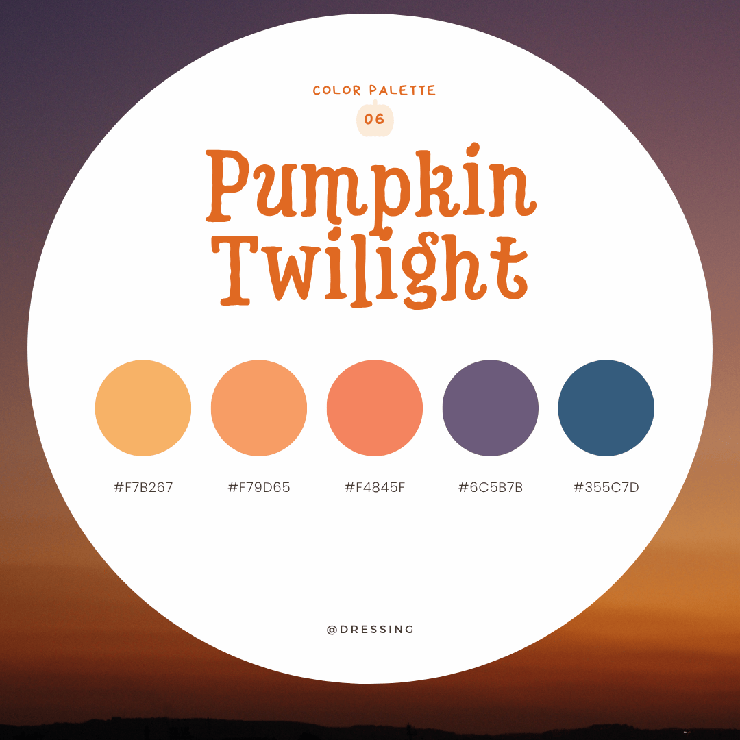 ハロウィンカラーパレット06：Pumpkin Twilight
