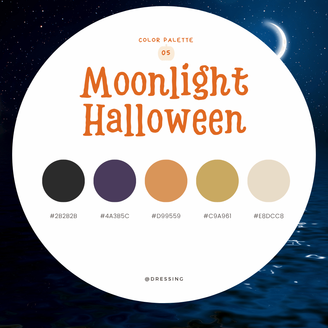 ハロウィンカラーパレット05：Moonlight Halloween