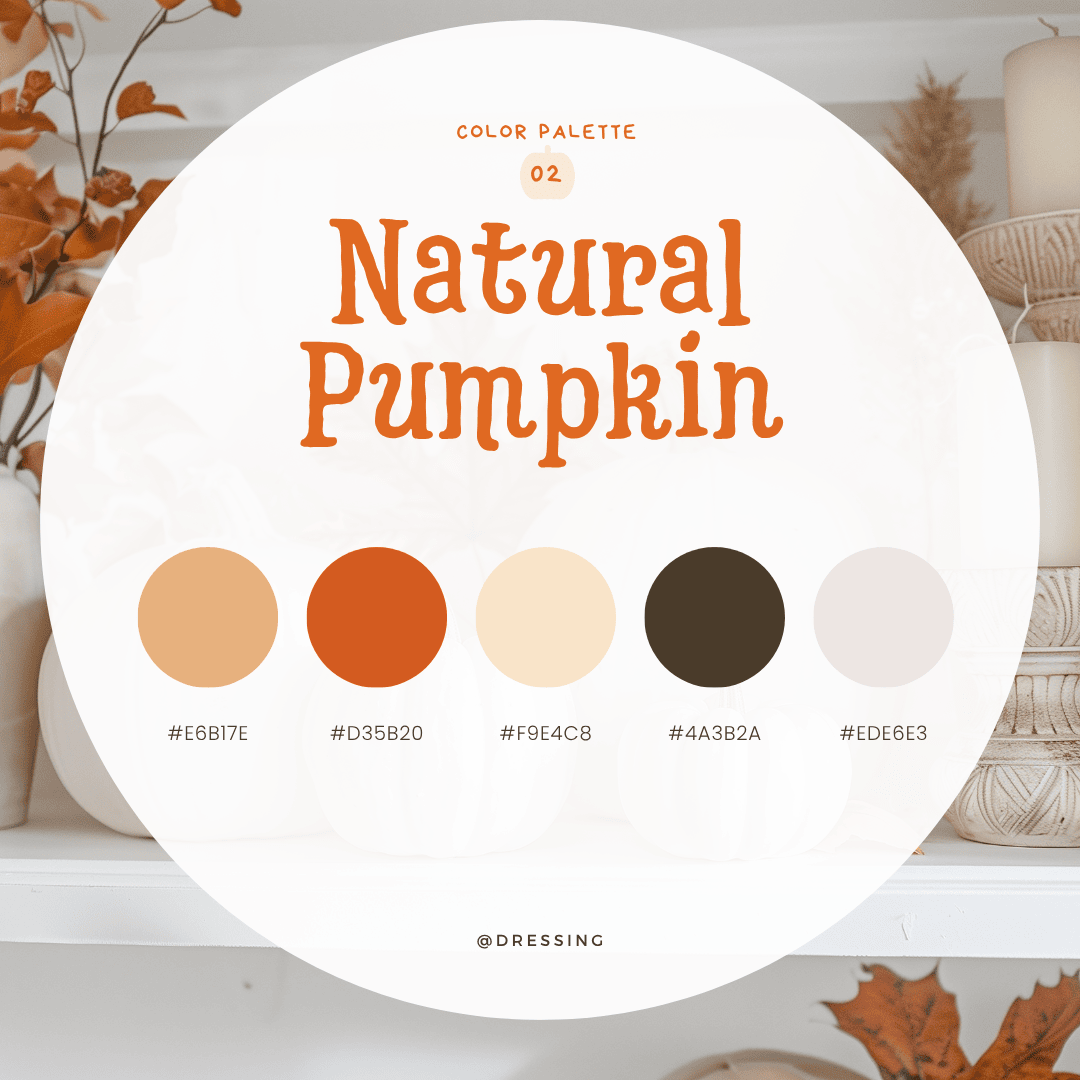 ハロウィンカラーパレット02：Natural Pumpkin