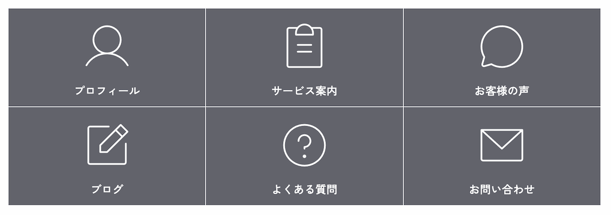 縦並びでアイコンサイズを5emに設定