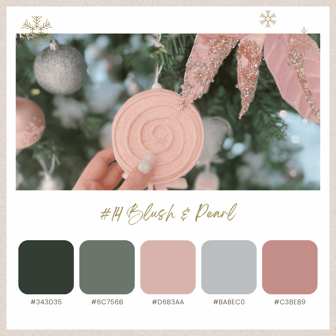 クリスマスカラーパレット14:ブラッシュ&パール