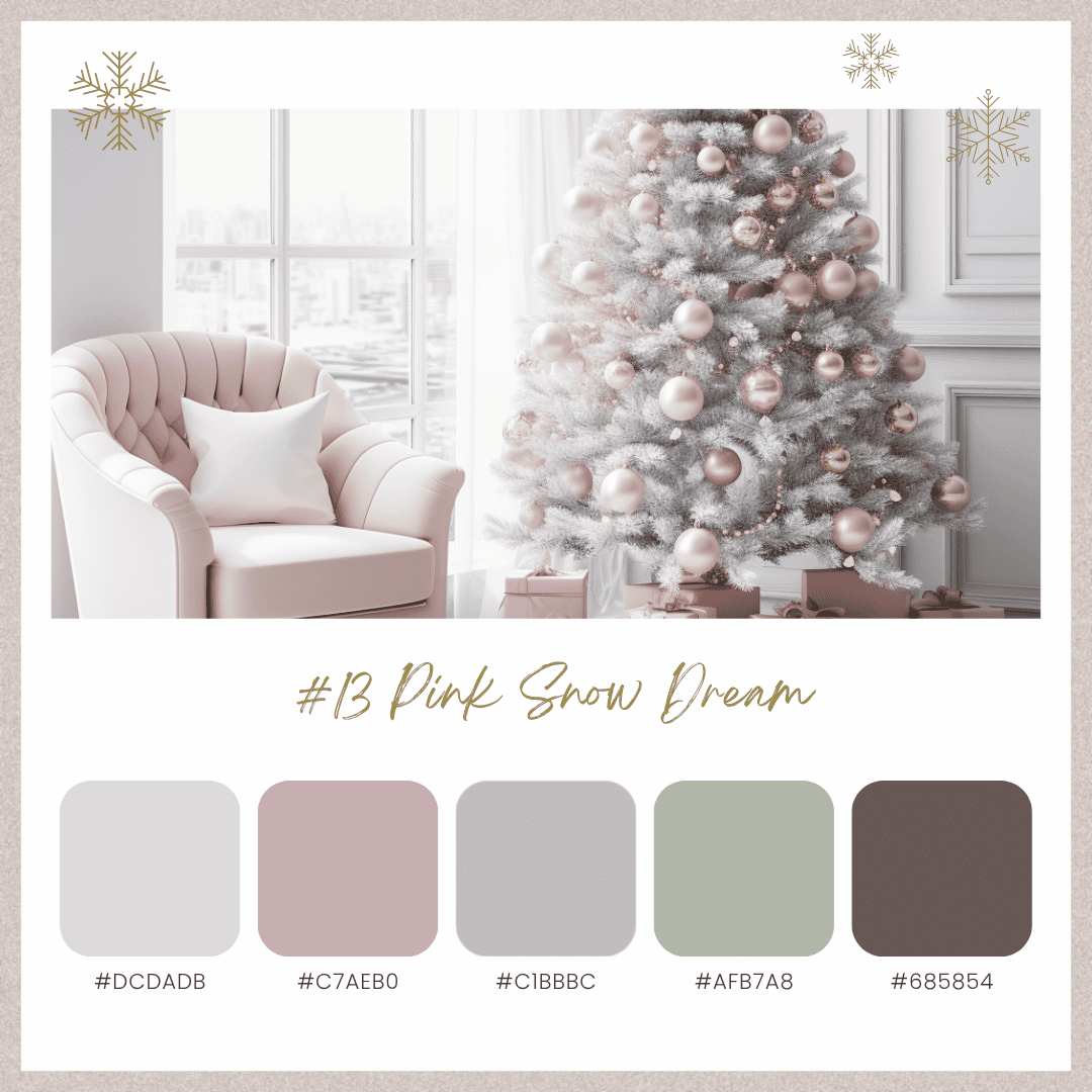 クリスマスカラーパレット13:ピンクスノードリーム