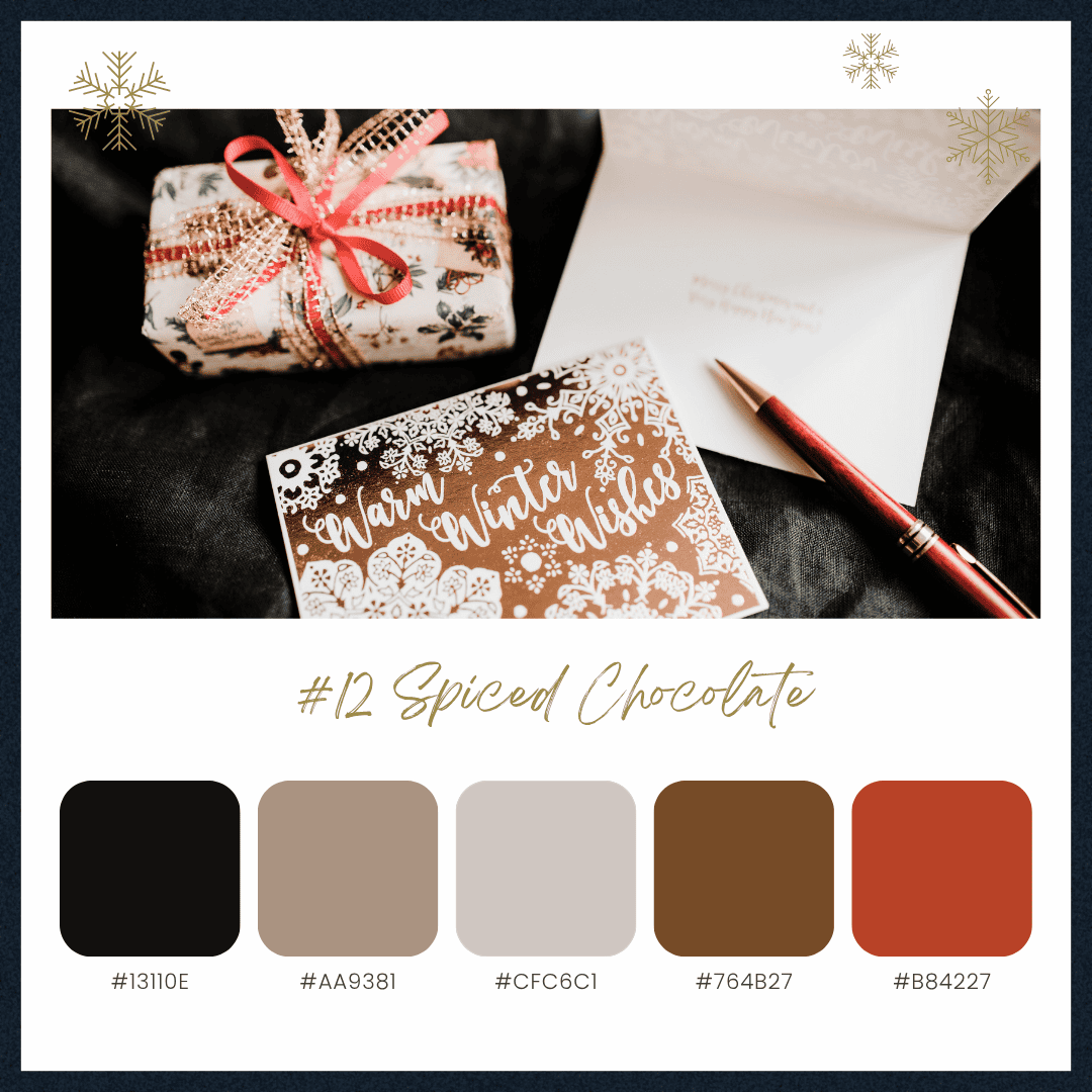 クリスマスカラーパレット12:スパイスドチョコレート