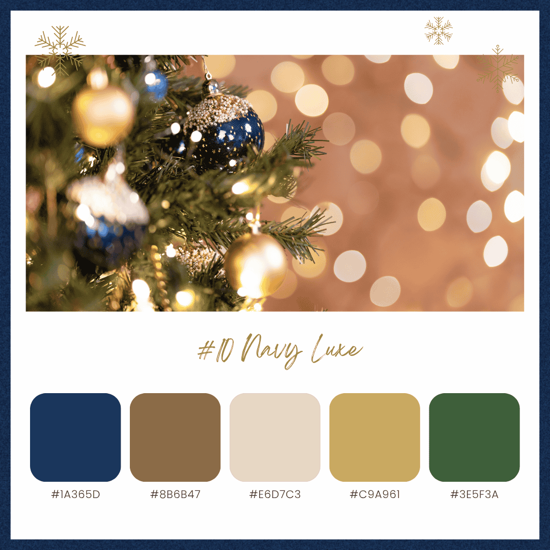 クリスマスカラーパレット10:ネイビーリュクス