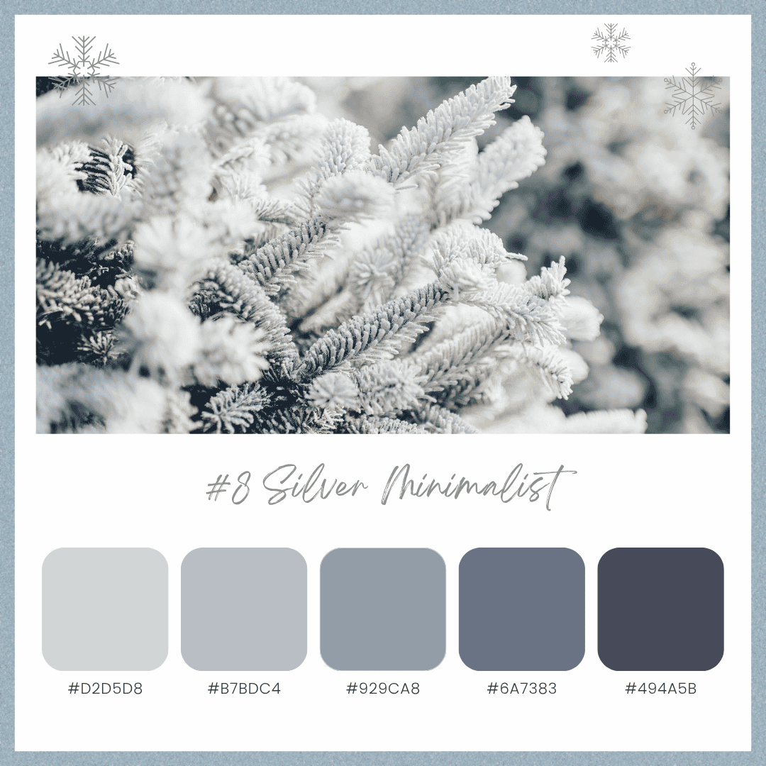 クリスマスカラーパレット8:シルバーミニマリスト