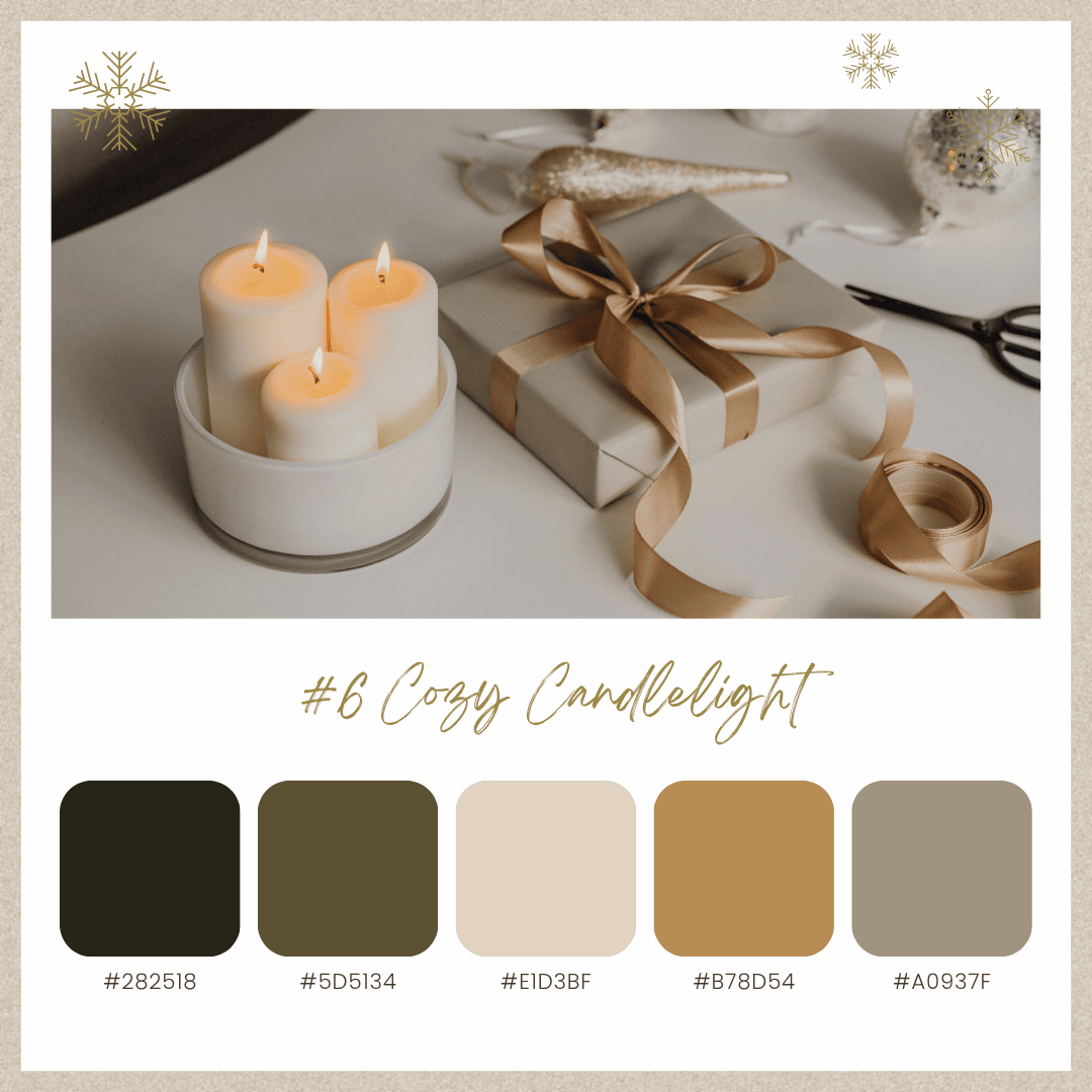 クリスマスカラーパレット6:コージーキャンドルライト