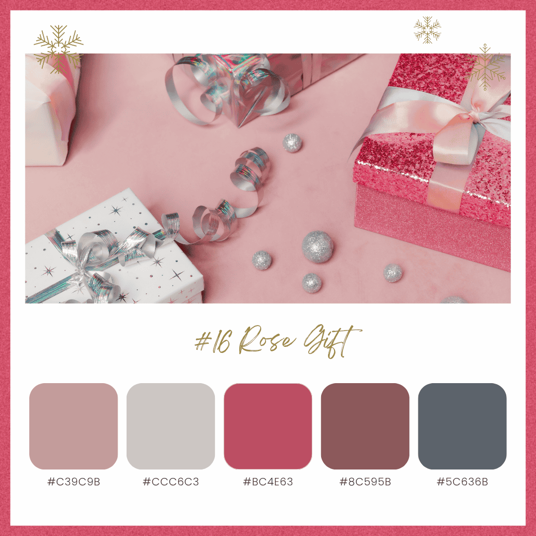 クリスマスカラーパレット16:ローズギフト