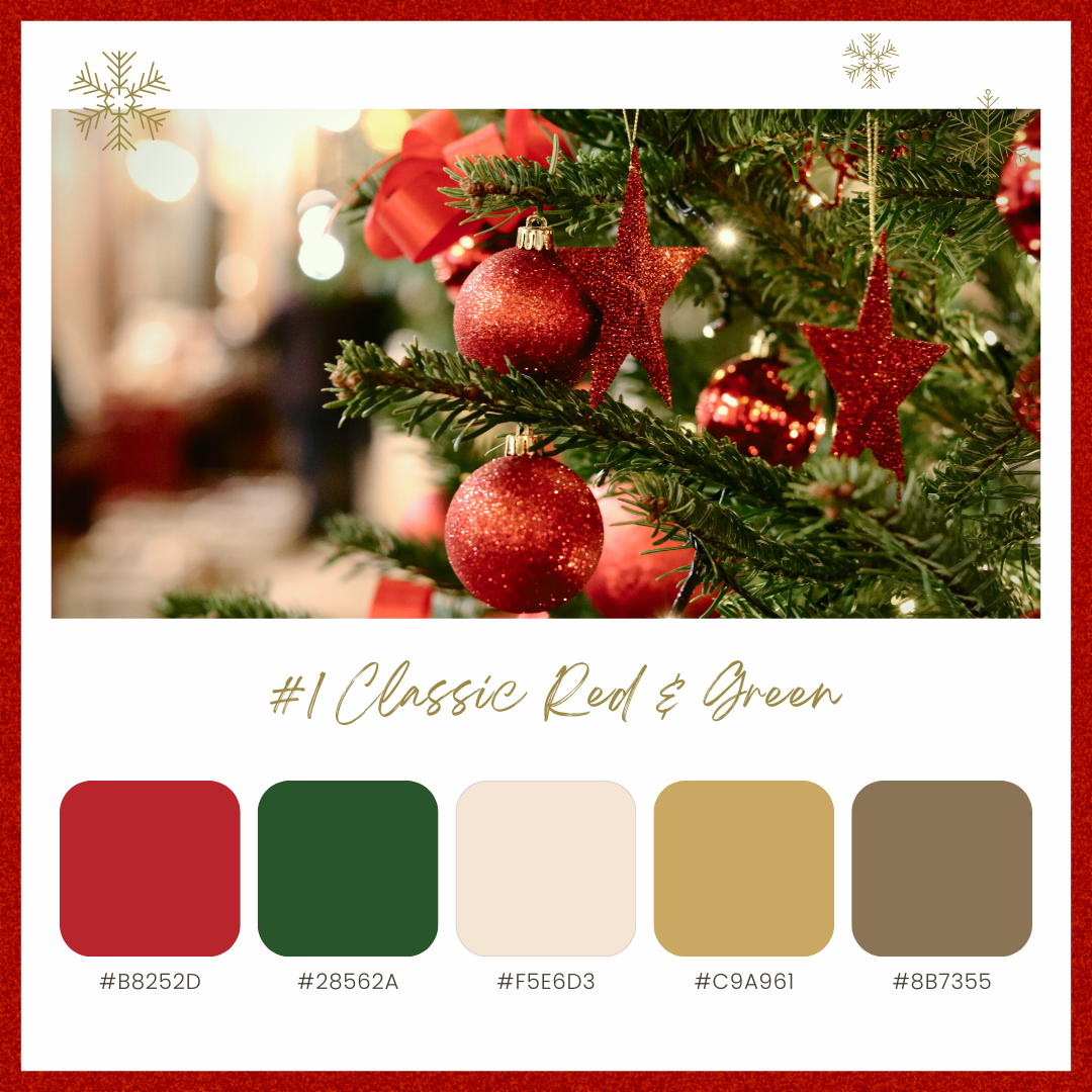 クリスマスカラーパレット1:クラシックレッド&グリーン