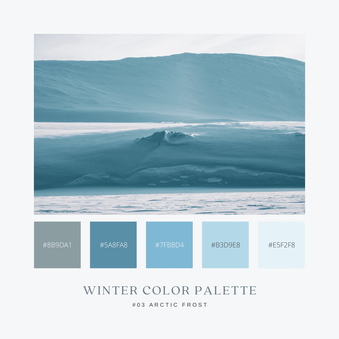 冬のカラーパレット03. Arctic Frost / 極寒の霜