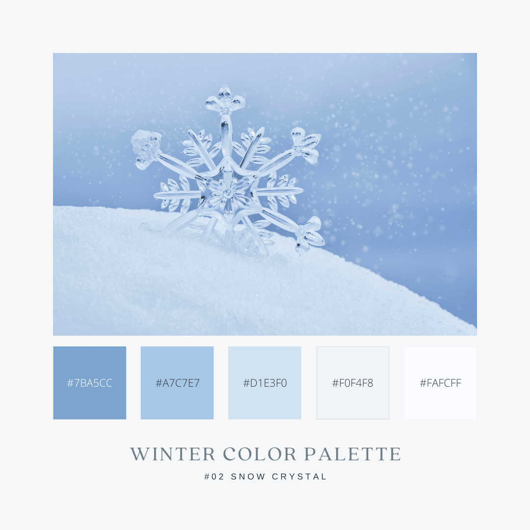 冬のカラーパレット02. Snow Crystal / 雪の結晶