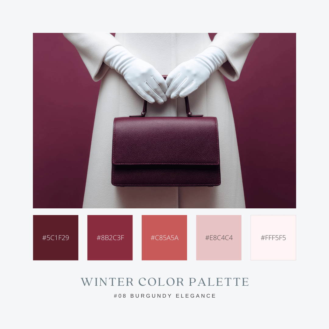 冬のカラーパレット08. Burgundy Elegance / バーガンディの気品