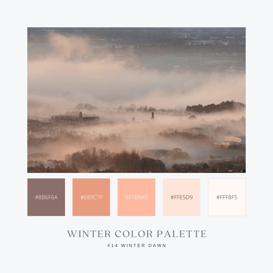 冬のカラーパレット14. Winter Dawn / 冬の夜明け