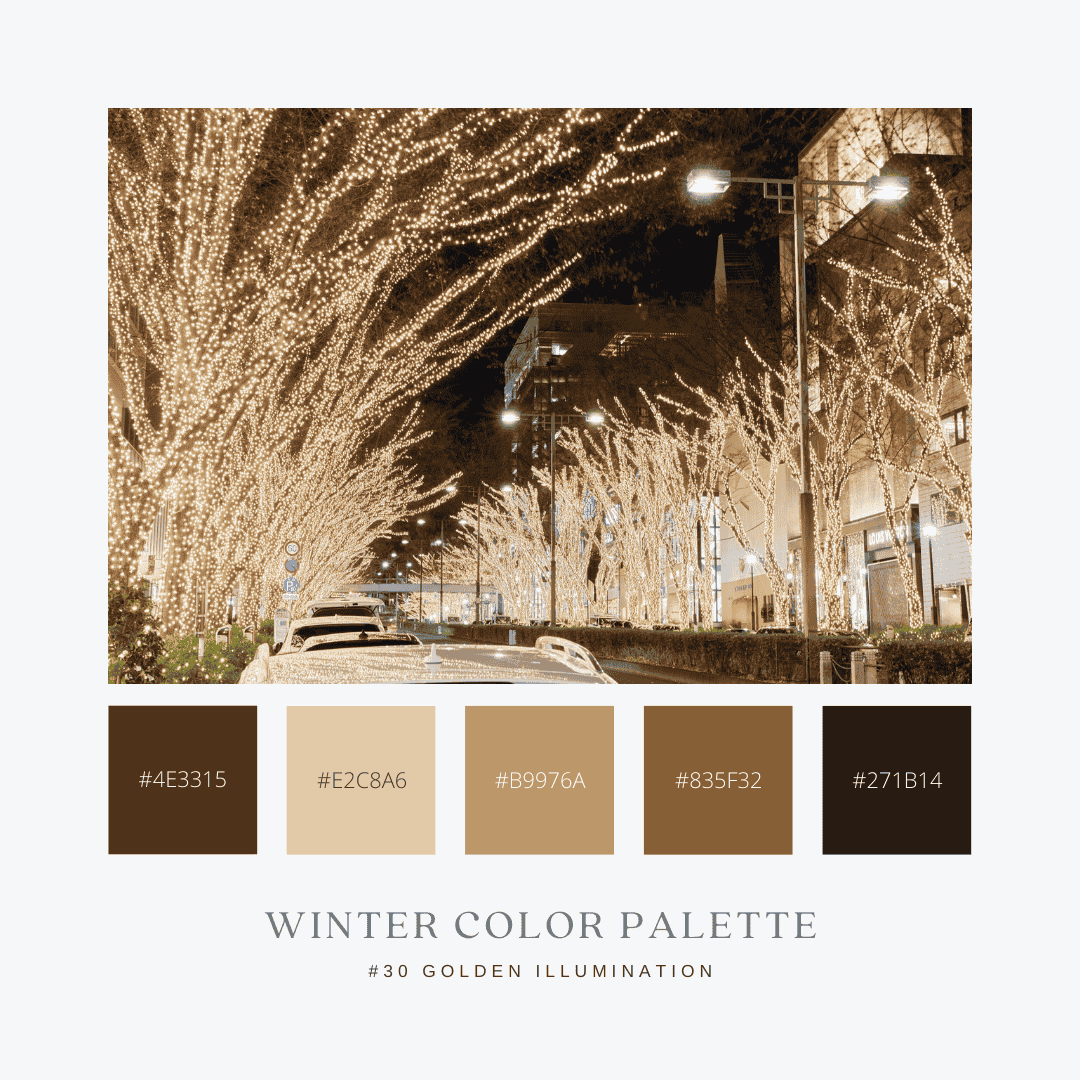 冬のカラーパレット19. Golden Illumination / ゴールデンイルミネーション