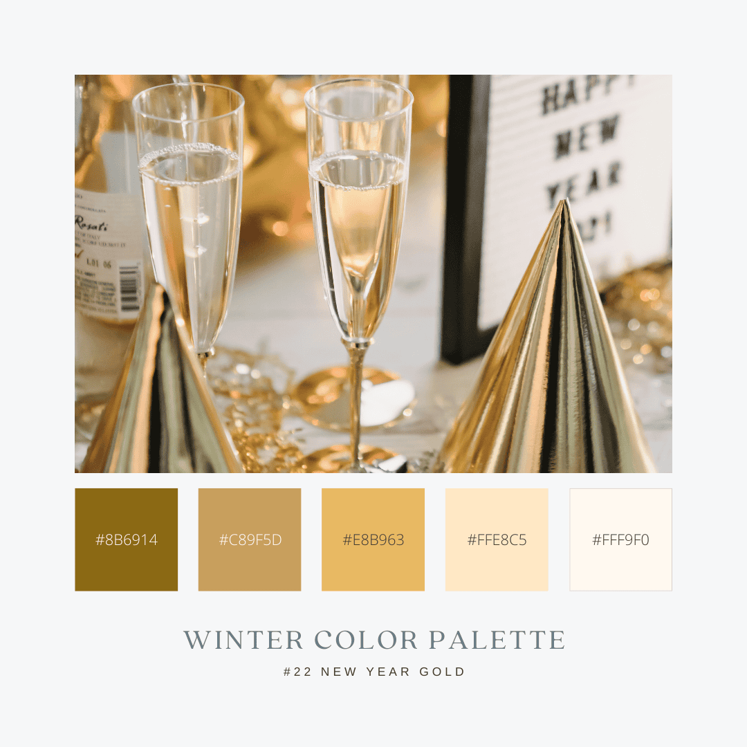 冬のカラーパレット22. New Year Gold / 新年のゴールド
