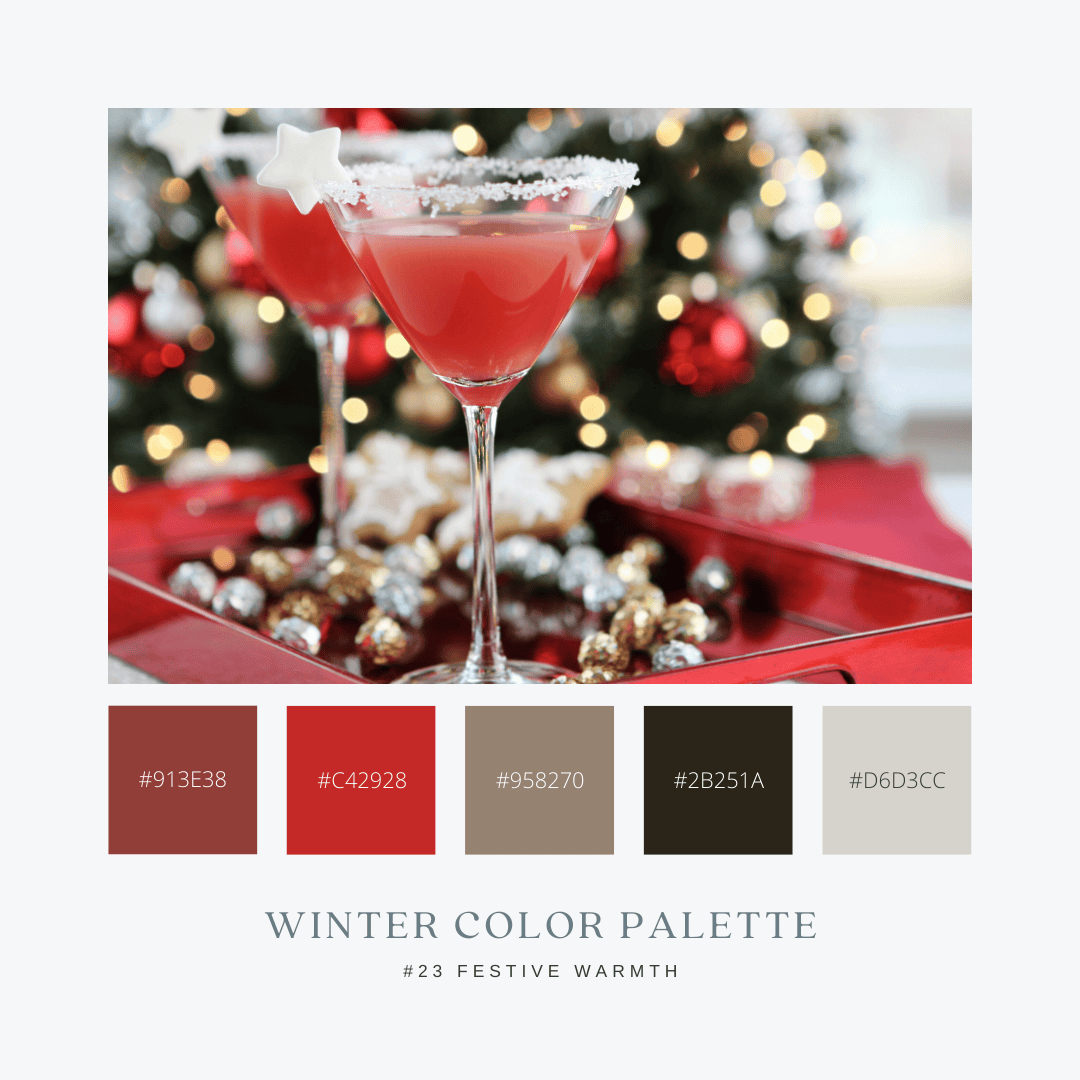 冬のカラーパレット23. Festive Warmth / 祝祭の温もり