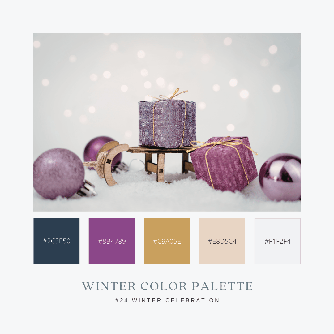 冬のカラーパレット24. Winter Celebration / 冬の祝祭