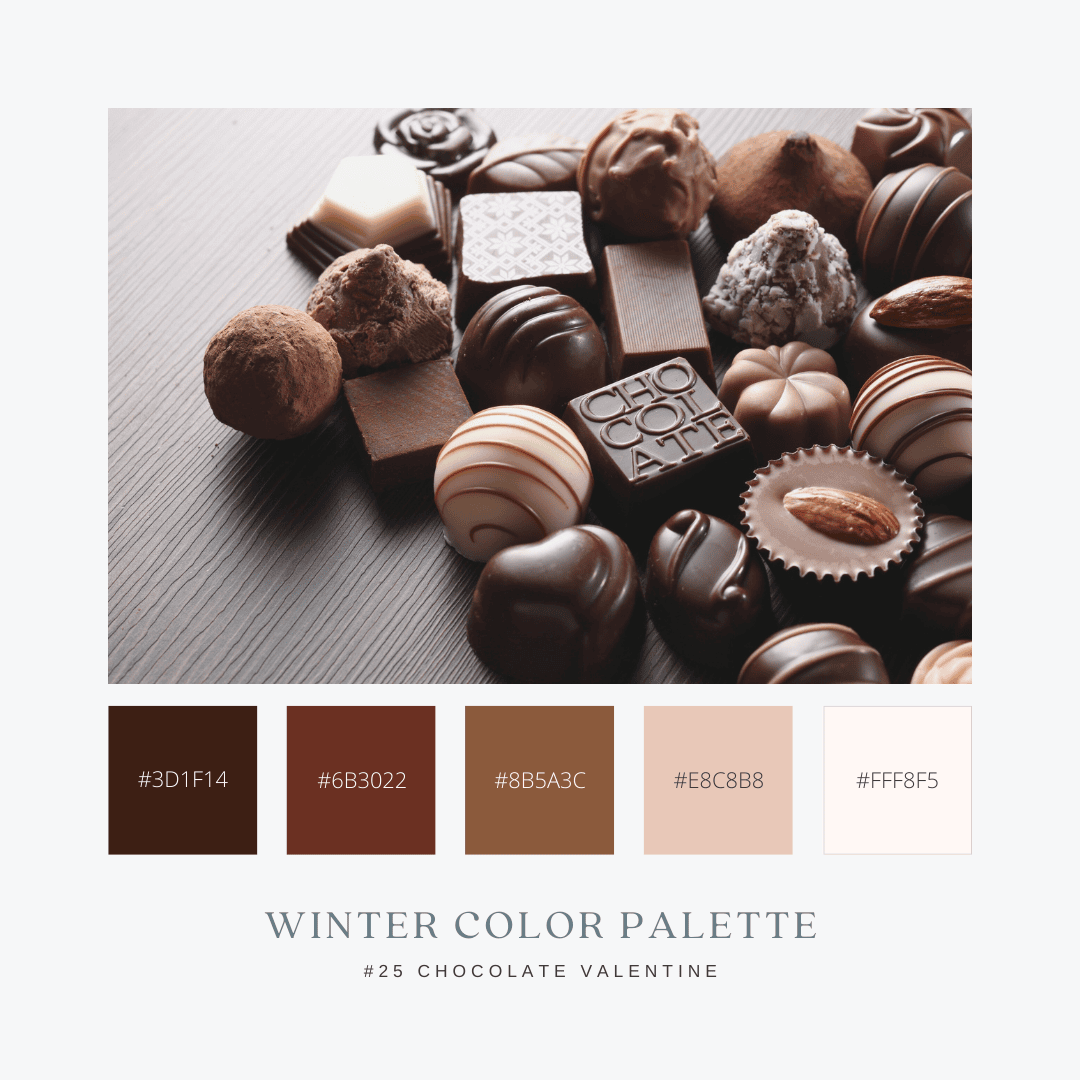 冬のカラーパレット25. Chocolate Valentine / チョコレートバレンタイン